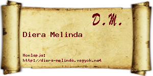 Diera Melinda névjegykártya
